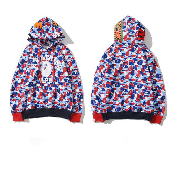 

luxury / bape мужчины толстовка дизайнер бренда свитер сложных полиэфиров европа америка высокого качества с капюшоном свитер способа продаж, White;black