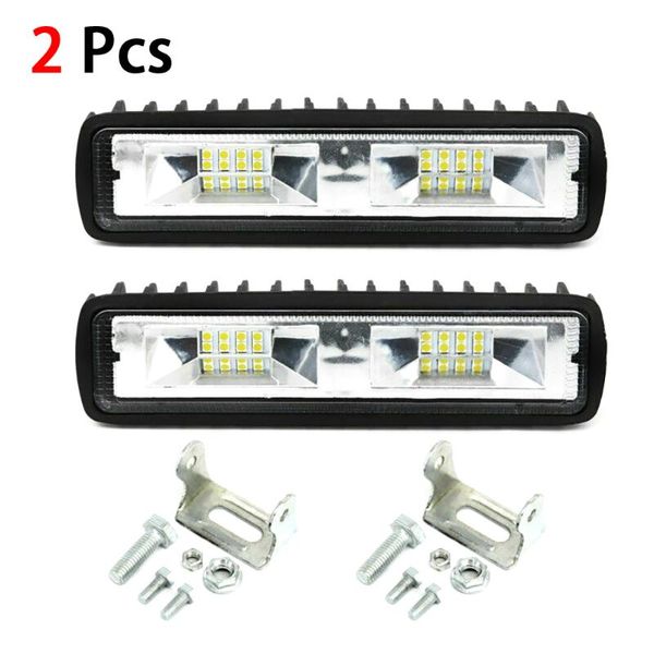 

2pcs 18w 12v 16leds car led work light bulb spot beam bar driving fog lamps for car suv truck off-road accessories