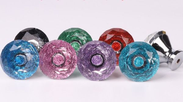 

2020 crystal handle creative star diamond handle zinc alloy drawer cabinet door handle 30mm