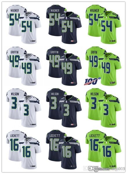 

Men women youth eattle 13 eahawk 3 ru ell wil on 54 bobby wagner 49 haquem griffin 16 tyler lockett navy cu tom football jer ey, Black;red