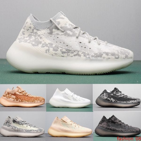 

fashion designers kanye 380 v3 3m reflective citrin alien black white pink sneaker men women running shoes with original