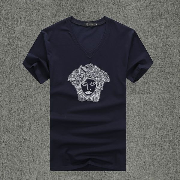 

2020 летний горный хрусталь с короткими рукавами мужские футболки вокруг шеи плюс размер тонкий социальный guy half-рукав мужчины размер s-5, White;black