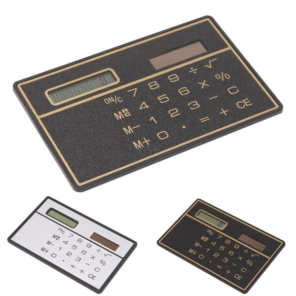 

new ultra thin mini credit card sized 8-digit solar powered pocket calculator