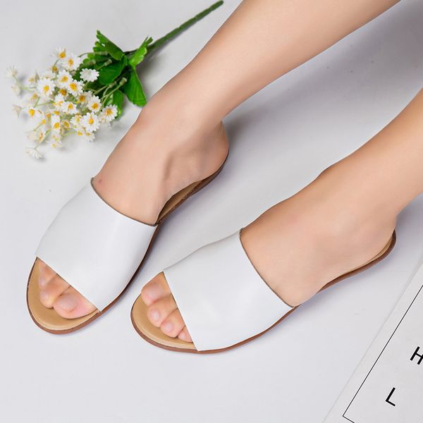 

cyoso 2019 new summer women slippers large size women slides non-slip comfortable ladies shoes size 35- 43 d08, Black