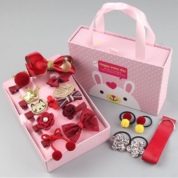 Cute Hair Accessories Suit Gift Box Wedding Flower Girl Hair