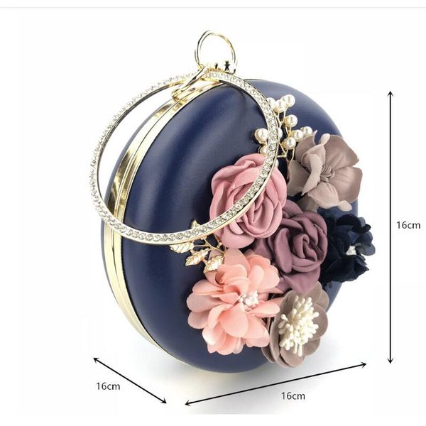 2019 роскошные женские круглые вечерние сумки свадьба вечеринка цветок невеста сумка crossbody мини