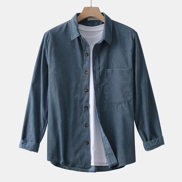 

jaycosin men corduroy solid color shirts 2019 hip hop loose long sleeve shirt japanese streetwear harajuku shirt oversized 1119, White;black