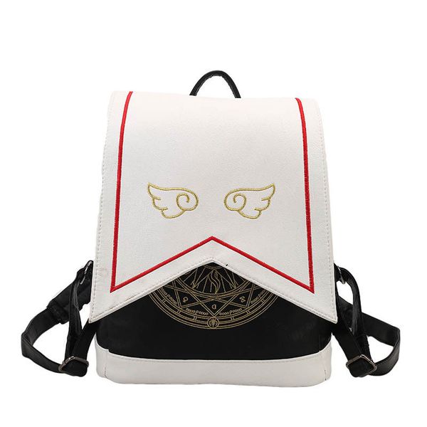 

women backpack fashion embroidered wings female shoulder bag pu leather backpacks for girls mochila