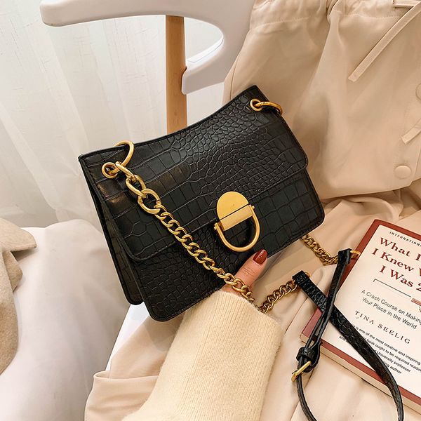 

women bag ladies shoulder bag fashion crossbody bags for women 2020 crocodile chain pattern ladies hand bags clutch tote
