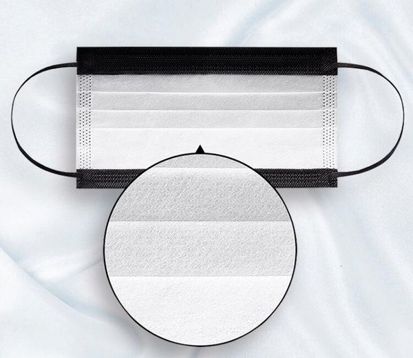 

3 layer non winter face woven black earloop famask anti dust mask in stock