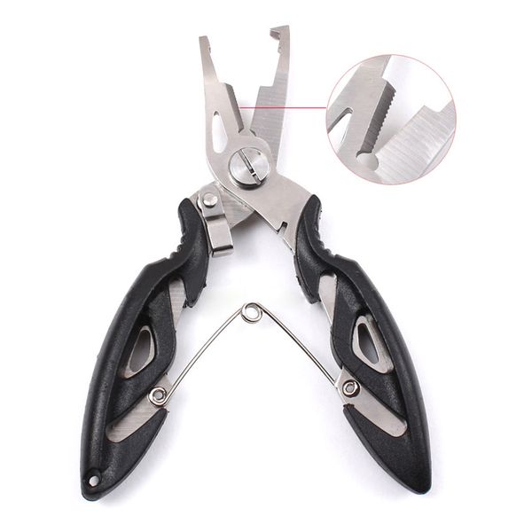 

stainless steel fishing pliers scissors line cutter remove hook tackle tool kits accessories outdoor dtt88