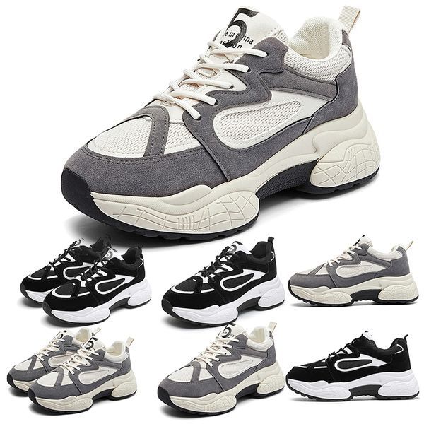 

platform women running shoes triple white black grey mesh comfortable breathable sports designer sneakers size 35-40