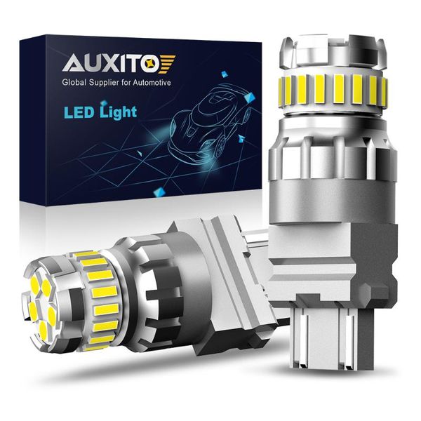 

auxito 2x t25 led canbus 3157 3156 3057 p27/7w led bulb car rear brake lights drl parking signal lamp 12v amber yellow white red