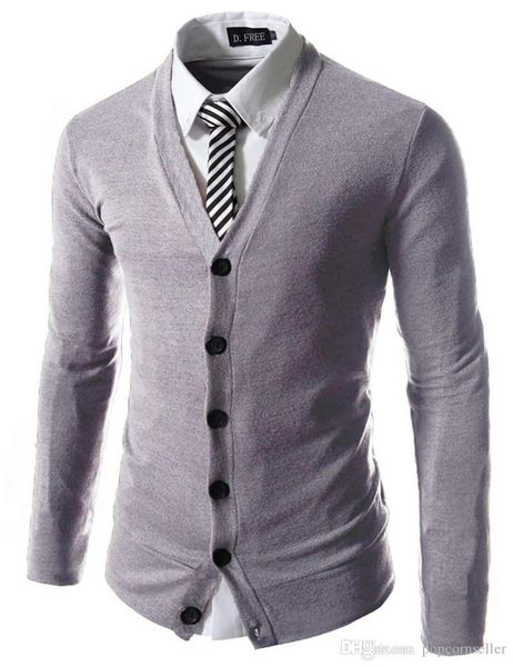 

mens new fashion designer sweater popular mens pure color slim business cardigan coat mens slim casual apparel, White;black