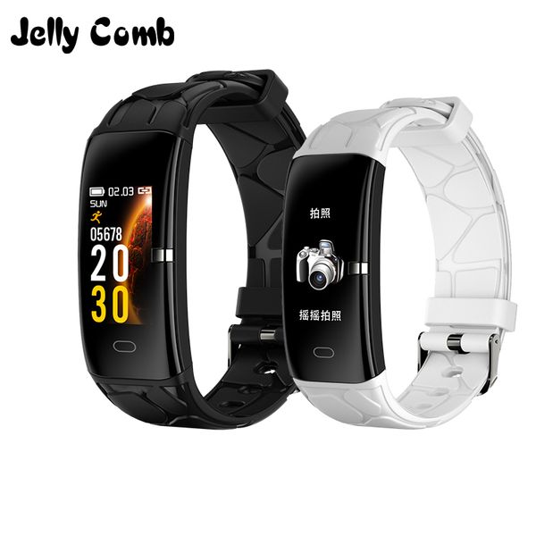 

jelly comb sport smart watch women men fitnesstracker smartwatch for android ios heart rate monitor electronics smartband, Slivery;brown
