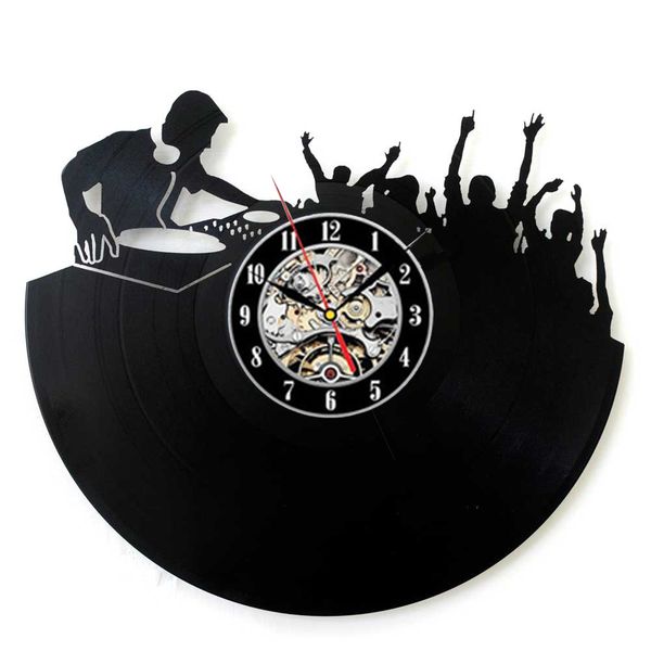 1 Modern Design Diy Your Dj Rock Name Vinyl Record Wall Clock 12