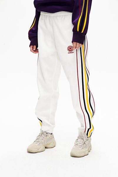 

2019 оригинальный бренд side полосатый женщины мужчины повседневные брюки joggers hiphop мужчины сыпучие fit sweatpants эластичный пояс jogg, Black