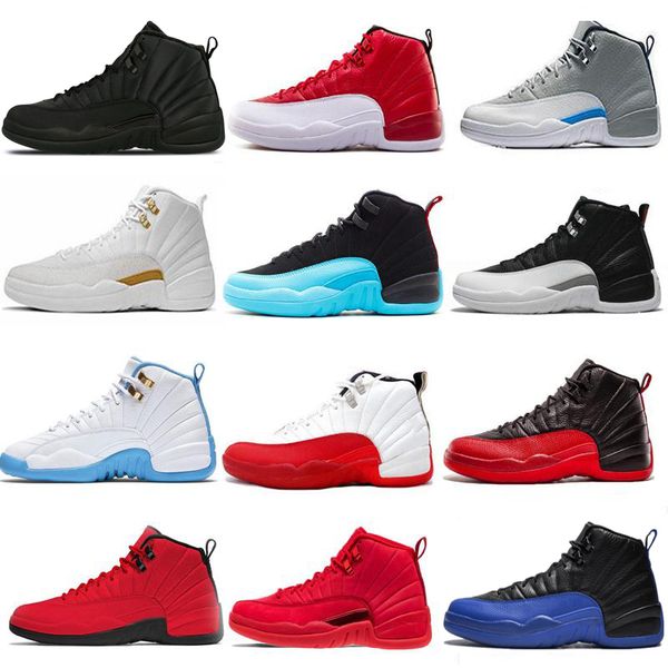 

2020 12 12s basketball shoes for mens winterized wntr gym red michigan white black flu game royal reverse taxi sports sneakers size 7-13