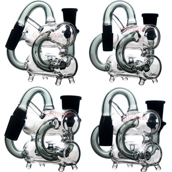 

Стекло Бонг золоуловитель Recycler PERC ashcatcher 14 мм 45 90 градусы двойных водопроводных труб пьянящие черные предварительный охладитель 18 мм бонги адаптер Кальян