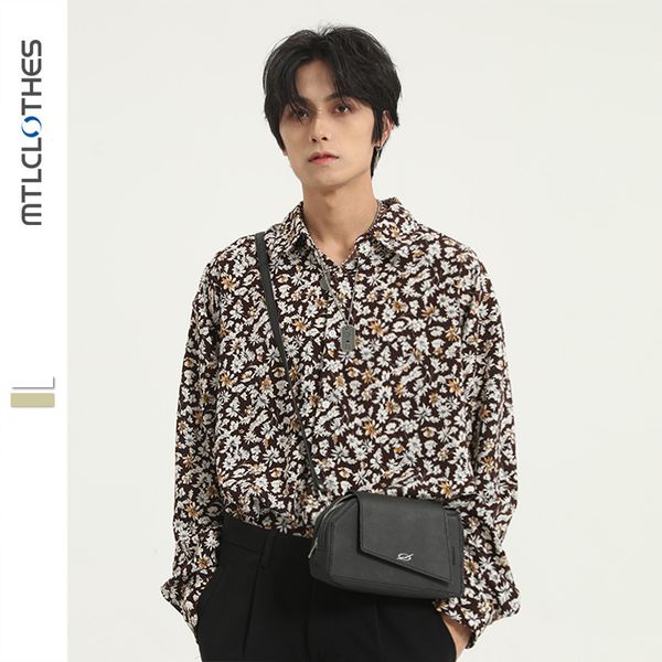 

mtl men's wear | 2020new product purchase entity korean flower shirt, White;black