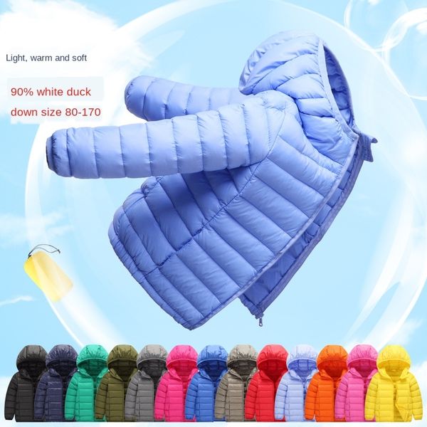 

xiaoka duck parent-child clothing 2020 national standard 90 velvet boy girl down jacket down jacket children's children's coat, Blue;gray