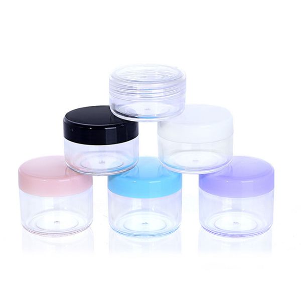 

dropshipping plastic multicolor cosmetics containers ps jar cases capacity box 10g 15g 20g face cream storage case makeup boxes b3402