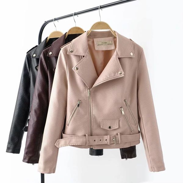 

klacwaya women pu leather jackets kl9818pt, Black
