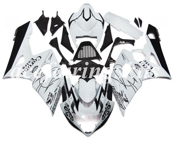 

4gifts new abs motorcycle full fairings kits fit for suzuki gsx-r1000 k5 2005 2006 05 06 bodywork set custom white black
