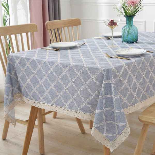 

checkered tablecloth household dustproof tablecloth rectangular coffee table cloth home decoration