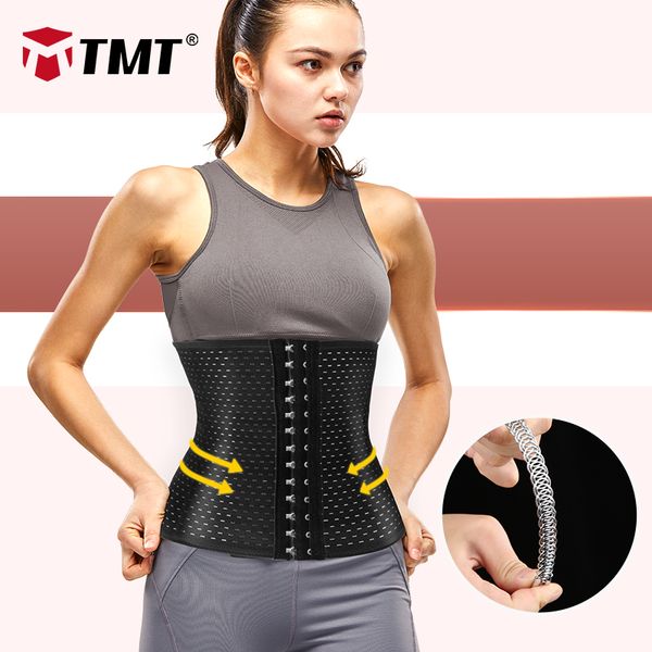 

waist cincher ladies corset band six support postpartum control belt women body shaper breathable waist trainer slimming, Black;gray