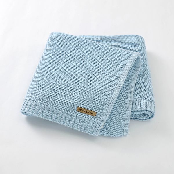 

baby blankets knitted newborn bebes swaddle stroller bedding wrap solid infantil boy girl receiving blanket children quilts
