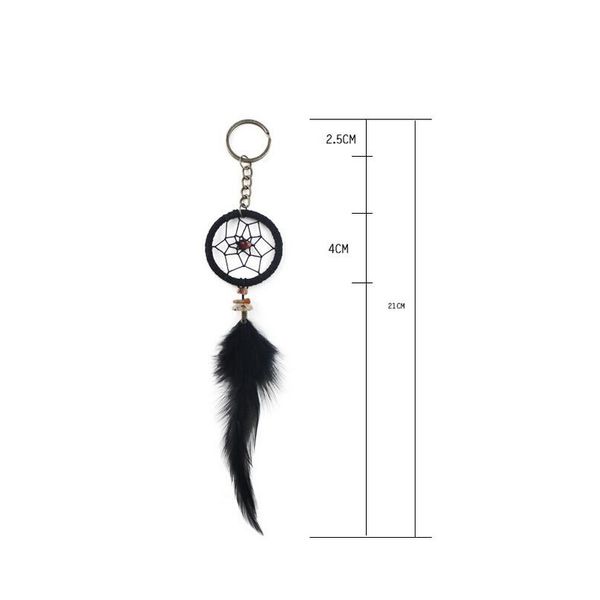 

classic handmade car keychain dreamcatcher feathers pendant key ring car wall gift keychain dream catcher key rings