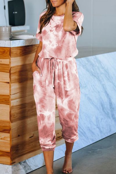 

dhl for pajamas tiedye for femme pyjama korte sets met ronde hals en tie-dye grey tie dye shirt challenge red nice newclipper drckk, White;black