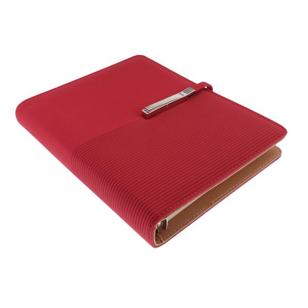 

a5 premium loose leaf notebook a5 size leather notebook binder, Purple;pink