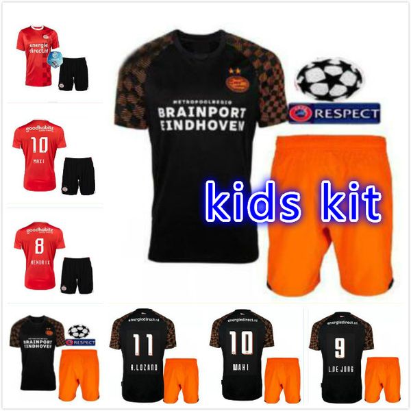 

New p v eindhoven kid kit home red jer ey 19 20 h lozano erick gutierrez l de jong football bergwijn 2019 2020 boy et occer hirt child