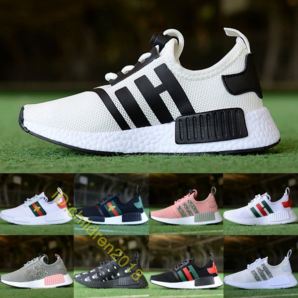 

2019 NMD R1 OFF Детская Обувь Для Мальчиков Девочек Бег Тренеры Роскошный Дизайнер Слег