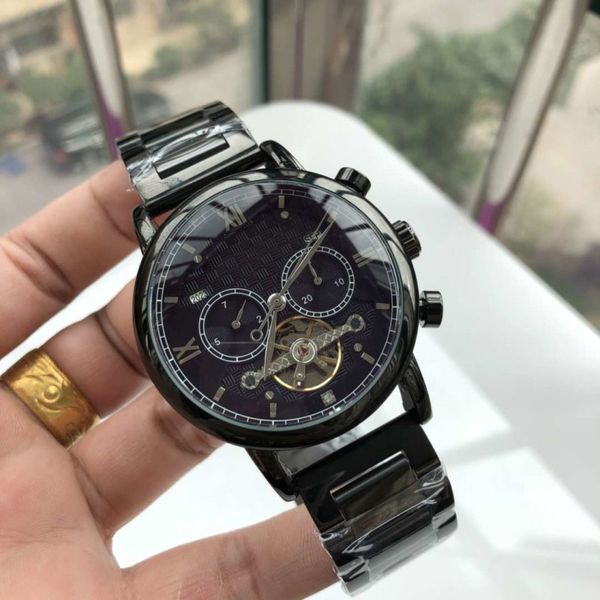 

u1 factory movement luxury automatic mechanic men watch stainless steel strap full function pp watch sports watches montre, Slivery;brown