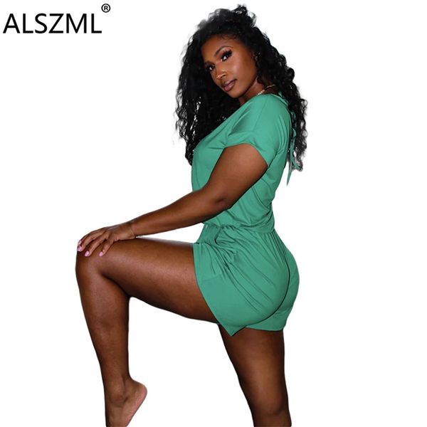 

2020 women fashion jumpsuits summer casual sports solid colors overalls for women body femme, Black;white