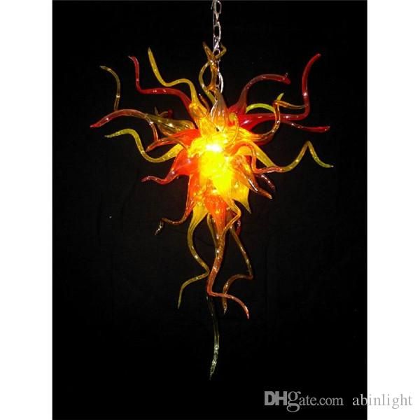 

hand blown glass pendant lamps small size murano glass chandelier modern art decor hanging led lighting