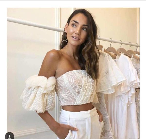 

2019 new arrive lace blouses & shirts, White