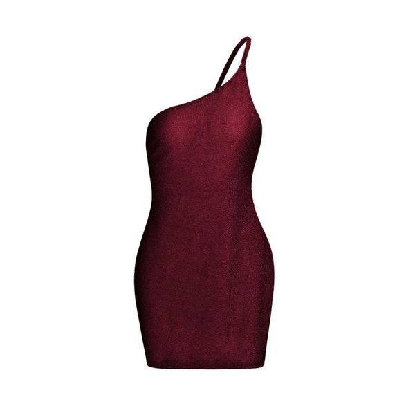 

sleeveless ladies club formal female bodycon evening party glitter one shoulder wedding summer women dress fashion, Black;gray