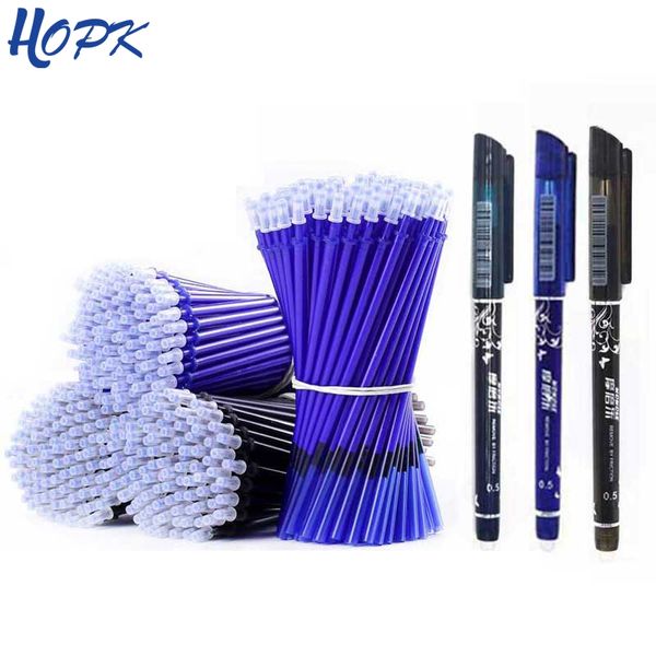

3/6/12pcs/set 0.5mm black blue ink gel pen erasable pen refills rods writing replacement erase pens school supplies stationery
