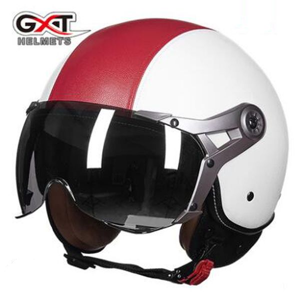 

personality fashion gxt motorcycle helmet half face electric helmet women and men locomotive w/ goggles