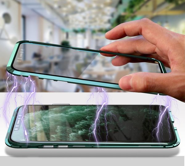 

360 полный защитный магнитный чехол для iphone xr xs max x 8 7 plus case закаленное стекло крышки для iphone 12 mini 11 pro max case coque f