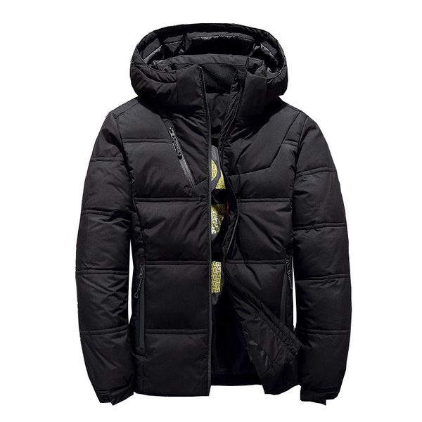 

2019 white duck down jacket men coat snow parkas male warm brand clothing winter down jacket outerwear, Black