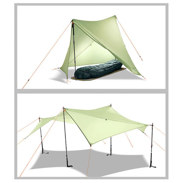 

20d multifunctional ultralight sun shelter camping tent outdoor hiking backpacking hunting tent simple survival tarp
