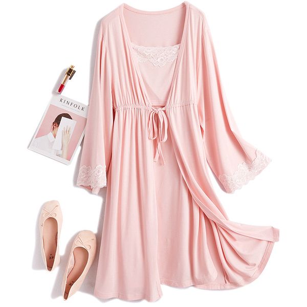 

2pcs/set pregnancy maternity pajamas sleepwear nursing pregnant pajamas breastfeeding nightgown elegant maternity nursing dress, White