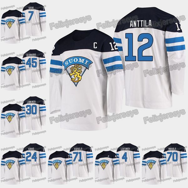 

12 Marko Anttila 2019 IIHF World Championship Toni Rajala Mikko Lehtonen Kristian Kuusela Kevin Lankinen Jussi Olkinuora Kaapo Kakko Jerseys