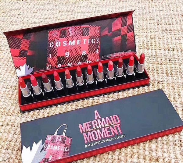 

New co metic 1984 a mermaid moment matte lip tick 12 color lip tick et 12pc matte lip tick