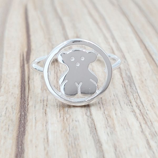 

Медведь Jewelry 925 стерлингового серебра кольца Серебро Camille кольцо Подходит Европей